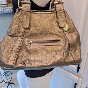 Big Buddha - Santa Barbara Crinkle Gold Metallic Shoulder Hobo Bag
